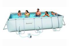Голям басейн с метална конструкция 404x201x100см Bestway