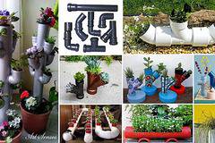 Направи си цветарник от PVC тръби