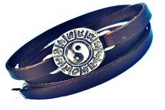 Унисекс Кожена Гривна Yin Yang