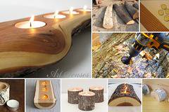 Направи си рустикален свещник от дърво