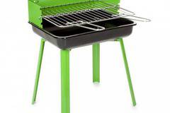 Барбекю LANDMANN за дървени въглища, ЗЕЛЕНО, 35х28х44см