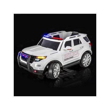 Акумулаторен полицейски джип с меки гуми Police с радиостанция