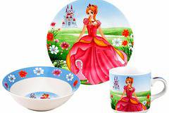 Детски порцеланов сервиз за хранене от три части – Дисни принцеса