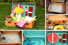 Превърнете стария куфар в красива чанта за пикник