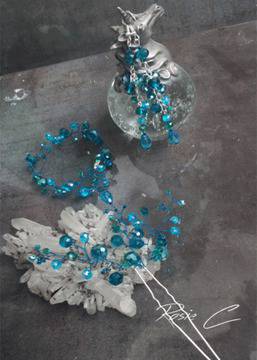 Дизайнерски фуркет – украса за коса, обици и гривна Sea Charm