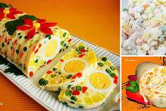 Желатинова руска салата „Оливие“