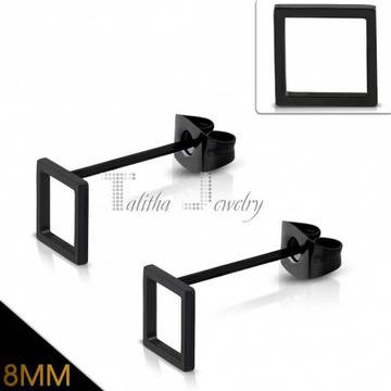 Универсални обеци „Черен квадрат“