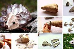 Таралеж от картонени кутии за яйца