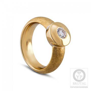 Уникална златна халка с диаманти от колекция BRUTAL на Бижутерска къща Папазян Даймънд