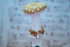 1013-UP. Деко гъба от плат 45 см. с тревичка