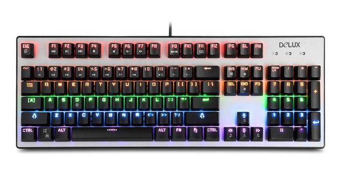 DELUX DLK-KM05U USB метална механична клавиатура с подсветка