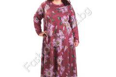 Дълга рокля с големи цветя за макси дами