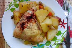 Рецепта за: Пиле с картофи в гювеч