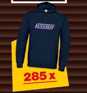 Спечелете един от 285-те суичъра Snickers