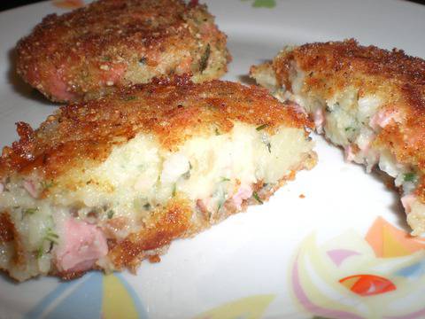 Картофени шницели с шунка и кашкавал