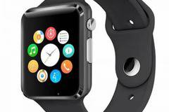 Смарт часовник Smartwatch KA A1, Слот за SIM карта, Bluetooth, Камера, Алуминий, Черен