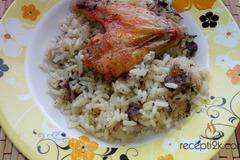 Пилешки крилца с бял ориз на фурна