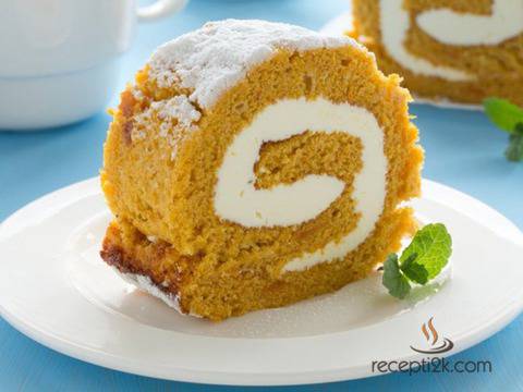 Тиквено руло със сметанова плънка