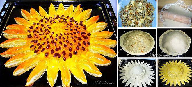 Пълнена сладка питка „Слънчоглед“