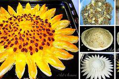 Пълнена сладка питка „Слънчоглед“