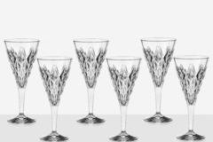 Луксозен сервиз от 6 броя кристални чаши за вино, модел Enigma