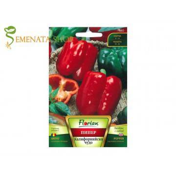 Семена на известният и като Калифорнийски пипер сорт Калифорнийско чудо тип Долма