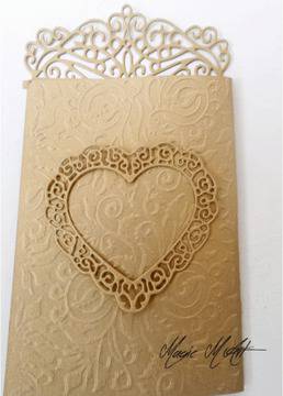 Ръчно изработена покана за бал 11016