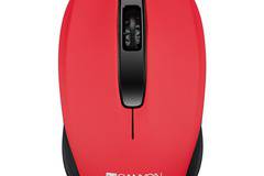 Мишка CANYON CNE-CMS01R кабел, оптичен, червен