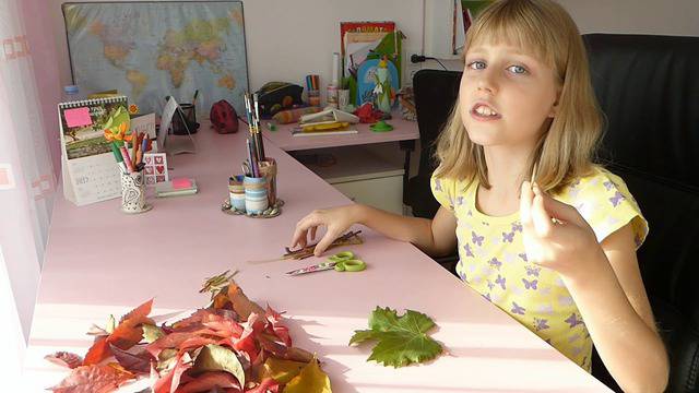 Гирлянд от есенни листа