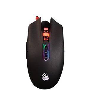 Геймърска мишка Bloody Q80 Neon X GLIDE, Оптична, USB, Черен