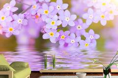 Фототапет Violet Petals In Bloom