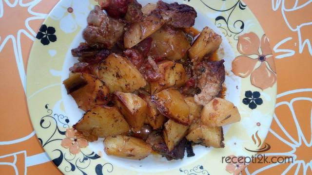 Свинско с картофи на фурна