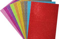 Листа за декорация самозалепващи EVA А4 с брокат