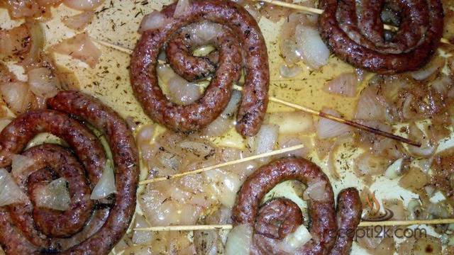 Карначета на фурна с вино