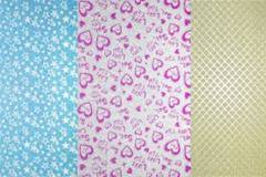 Картон холограмен с брокатен ефект и мотиви 250г А4 10 листа микс