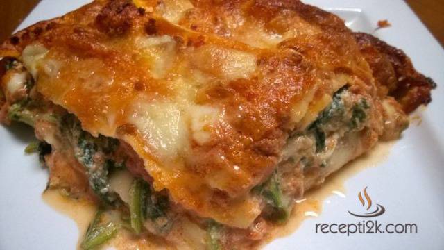 Нетрадиционна лазаня със спанак и извара