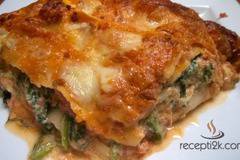 Нетрадиционна лазаня със спанак и извара