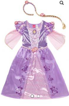 Приказна рокля на Рапунцел с обръч и диадема с дълга плитка