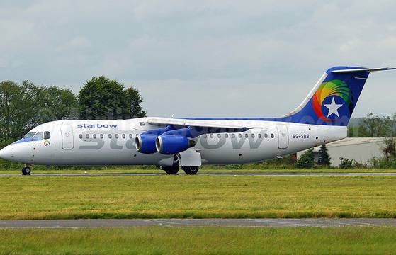 Самолет ATR-72-212A на Starbow Airlines напусна пистата по време на излитане в летище Акра в Гана