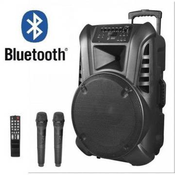 15″ Активна тонколона Azusa TN15 с FM радио, SD карта, Bluetooth, USB и 2 бр. безжични микрофона