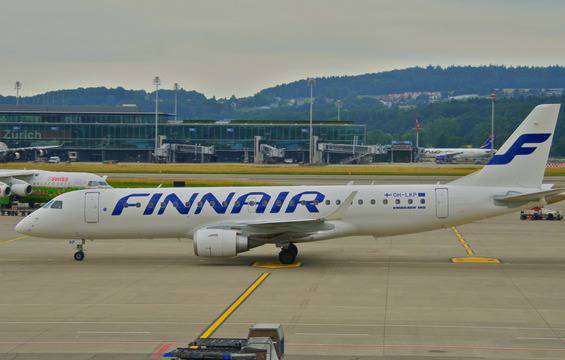 Самолет Embraer ERJ-190 на Финаир се приземи по авариино в Турку