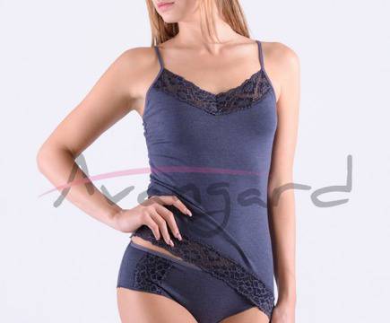 Малена – магазин за тъмносив вълнен потник тънки презрамки М Л ХЛ ХХЛ 2ХЛ дамско вълнено бельо вълнени потници