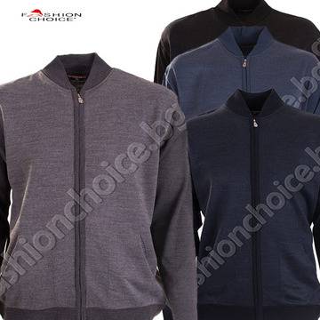 Mъжка жилетка от меко фино плетиво в големи размери