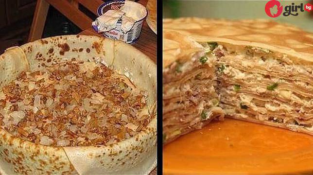 Пригответе за празниците тази палачинкова торта с пиле и гъби и ще оберете овациите (рецепта)