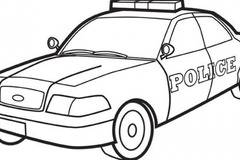 Картинки за оцветяване „Полицейски коли“ #2