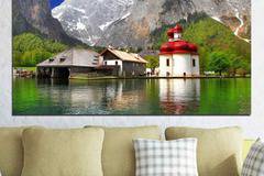 Картина пано за стена от 1 част с красив планински пейзаж – HD-671-1