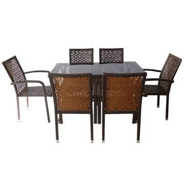 Градински комплект 59-2-45-1 кафяв ратан