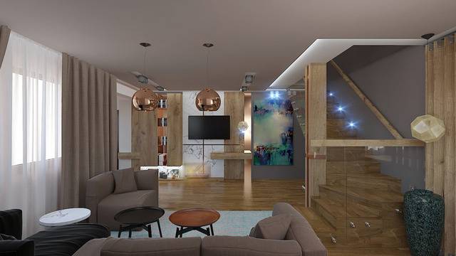 Интериорен проект на двуетажно еднофамилно жилище