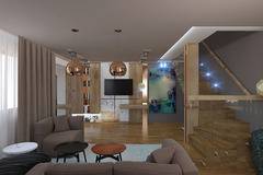 Интериорен проект на двуетажно еднофамилно жилище