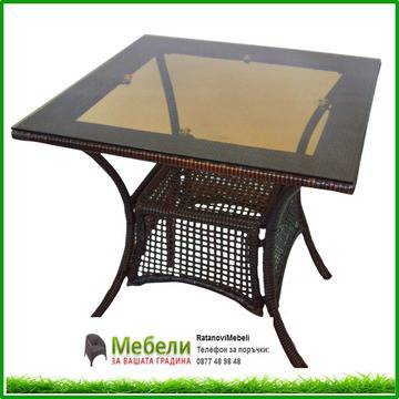 Градинска маса от ратан 45-1